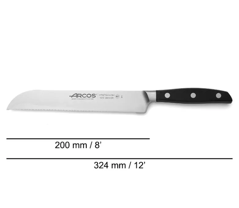 Arcos Manhattan taottu leipäveitsi 20cm