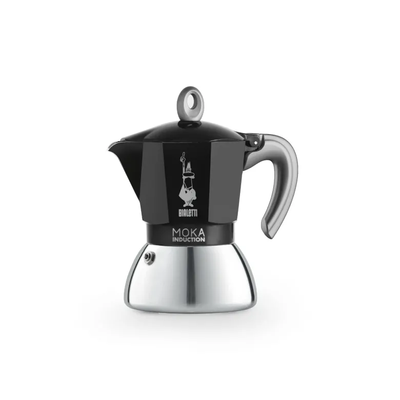 Bialetti Moka Induction black mutteripannu induktiolle 4 kuppia