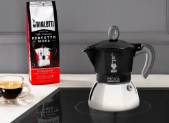 Bialetti Moka Induction black mutteripannu induktiolle 4 kuppia