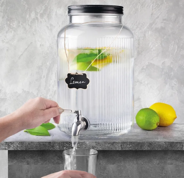 Lacor juoma-annostelija teräshanalla ja telineellä 5,5l