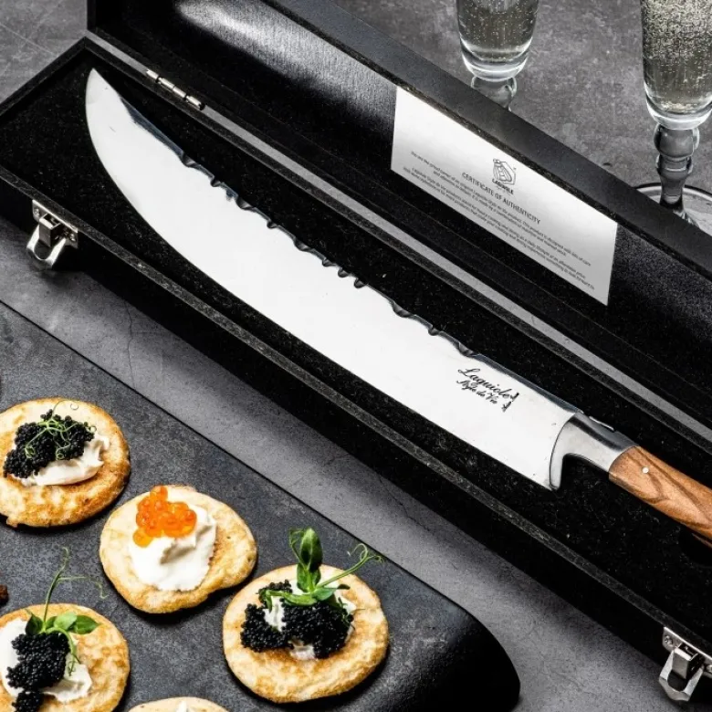 Laguiole Style de vie samppanjamiekka oliivipuu