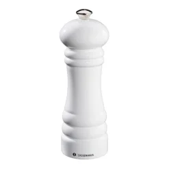 Zassenhaus Berlin kiiltävä valkoinen suolamylly 18cm